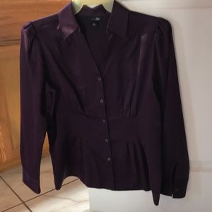 Purple blouse.  East 5th. Size L